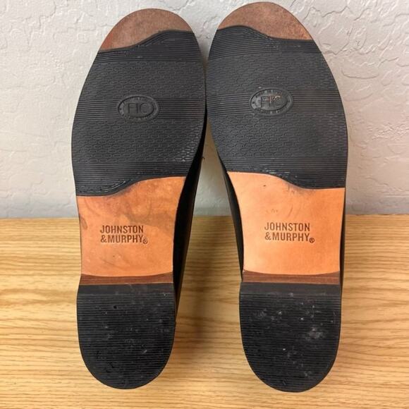 Johnston & Murphy Shoes Men 10 Leather Tassel Loafers Dress Shoe Two Tone - Picture 9 of 13